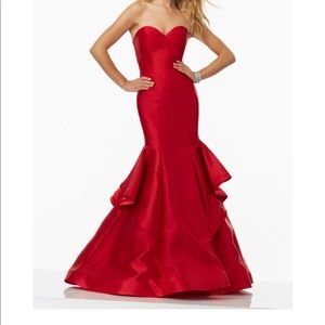 Red Mermaid Prom Dress
